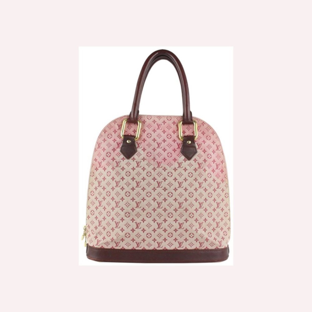 Louis Vuitton Burgundy Monogram Mini Lin Alma Haut Tall Dome Bag 3LV1013
